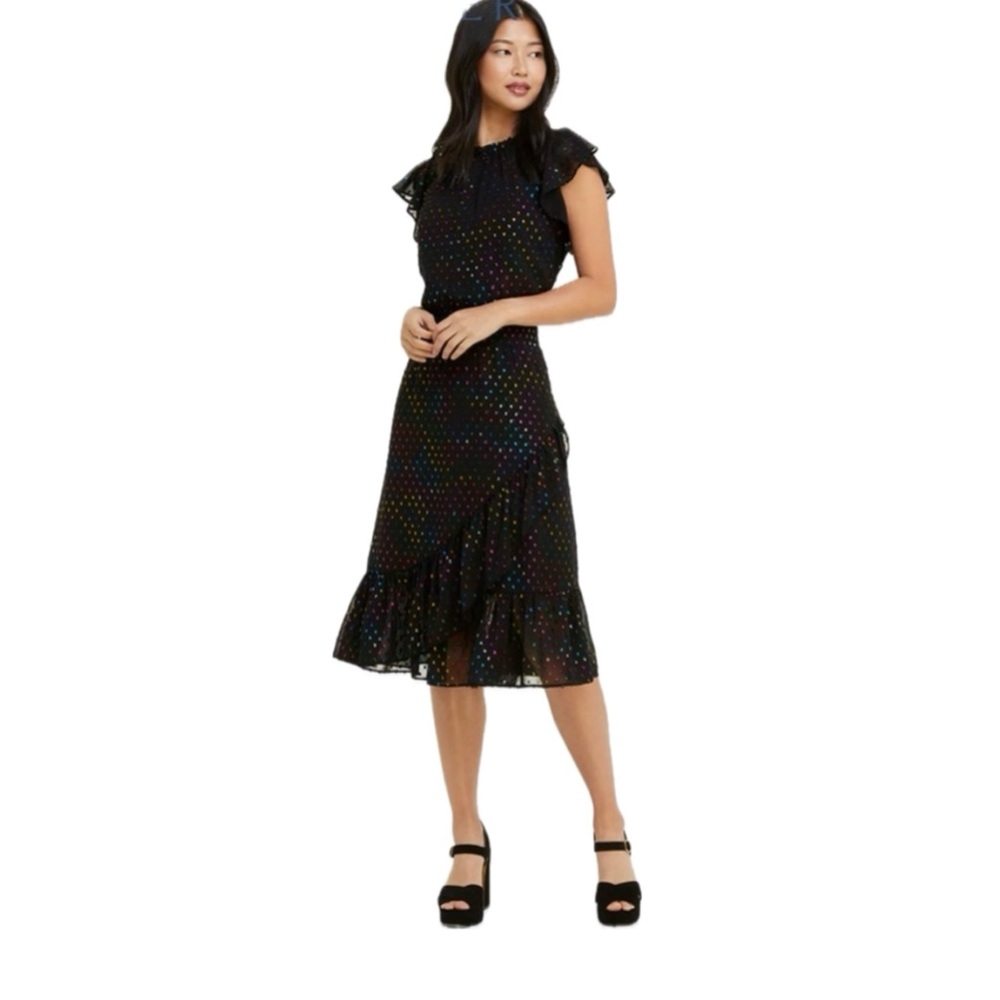 DRAPER JAMES Women’s Black Midi Dress Size XS. Sleeveless 100% Polyester